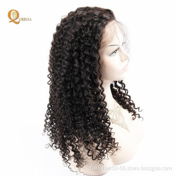 Cuticle  Aligned Virgin Indian Hair 100 Human 360 Lace Frontal Wig Human Hair Shoulder Length Unprocessed Virgin Curly 360 Wig